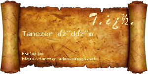 Tanczer Ádám névjegykártya